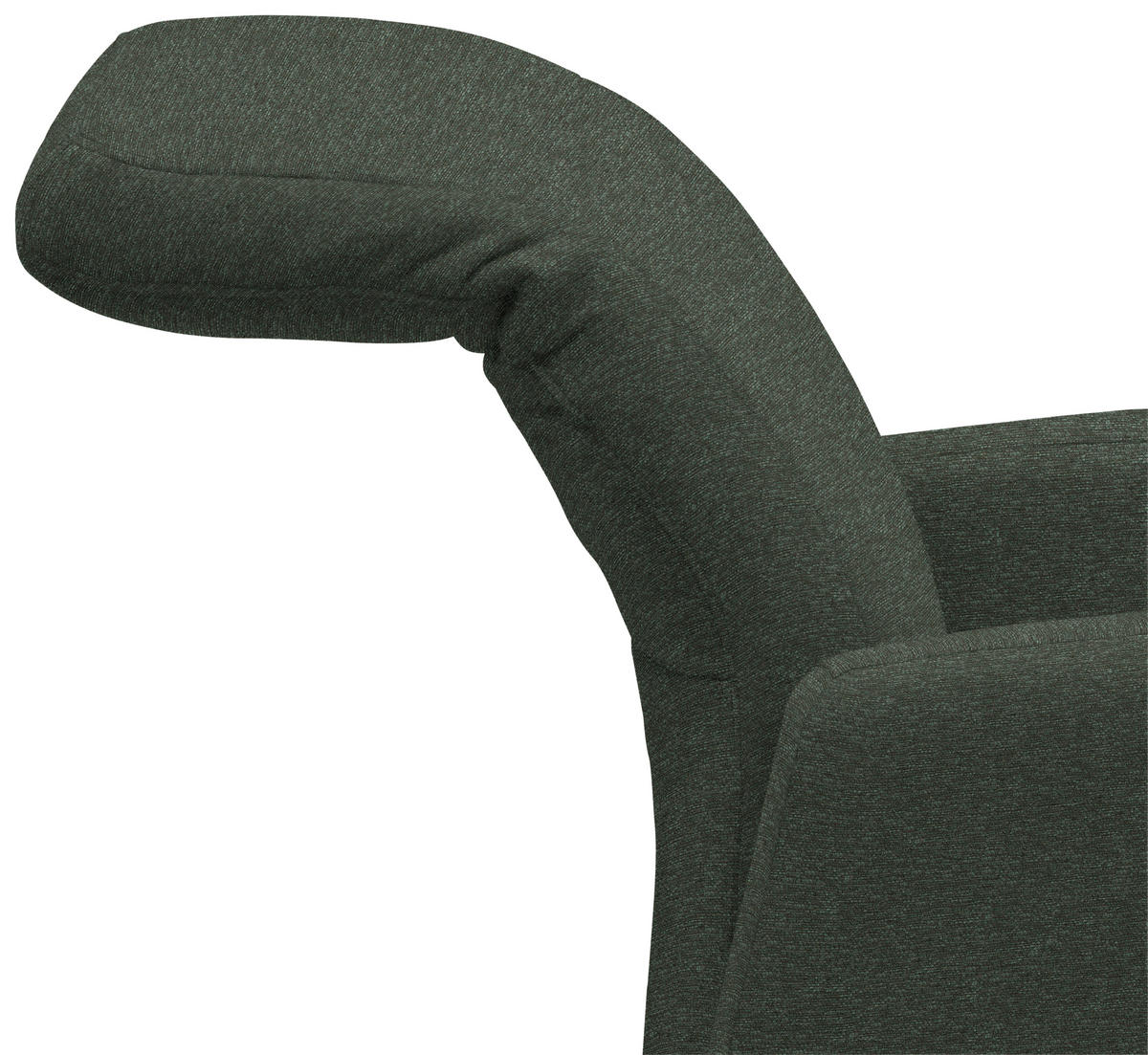 RELAXSESSEL in Textil Dunkelgrün  - Dunkelgrün/Alufarben, Design, Textil/Metall (72/109/78cm) - Sedda