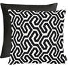 KISSENHÜLLE Unique  46/46 cm  - Schwarz/Weiß, Basics, Textil (46/46cm) - Novel
