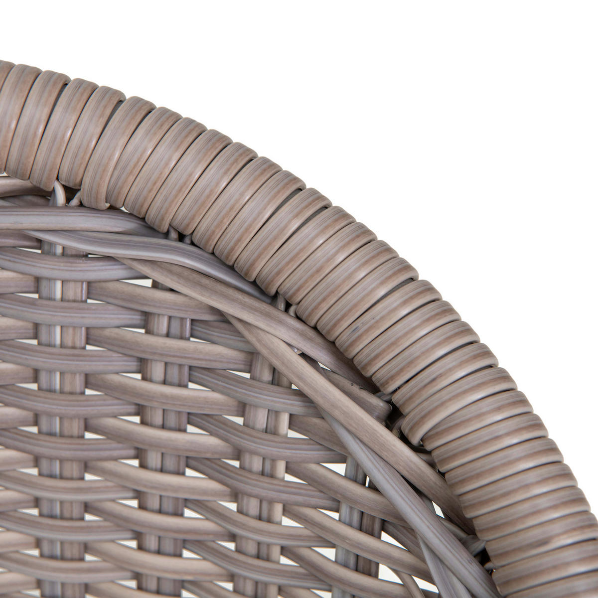 DOPPELLIEGE 142/82/128 cm Rattan  - Naturfarben/Grau, Basics, Holz/Kunststoff (142/82/128cm) - Modante