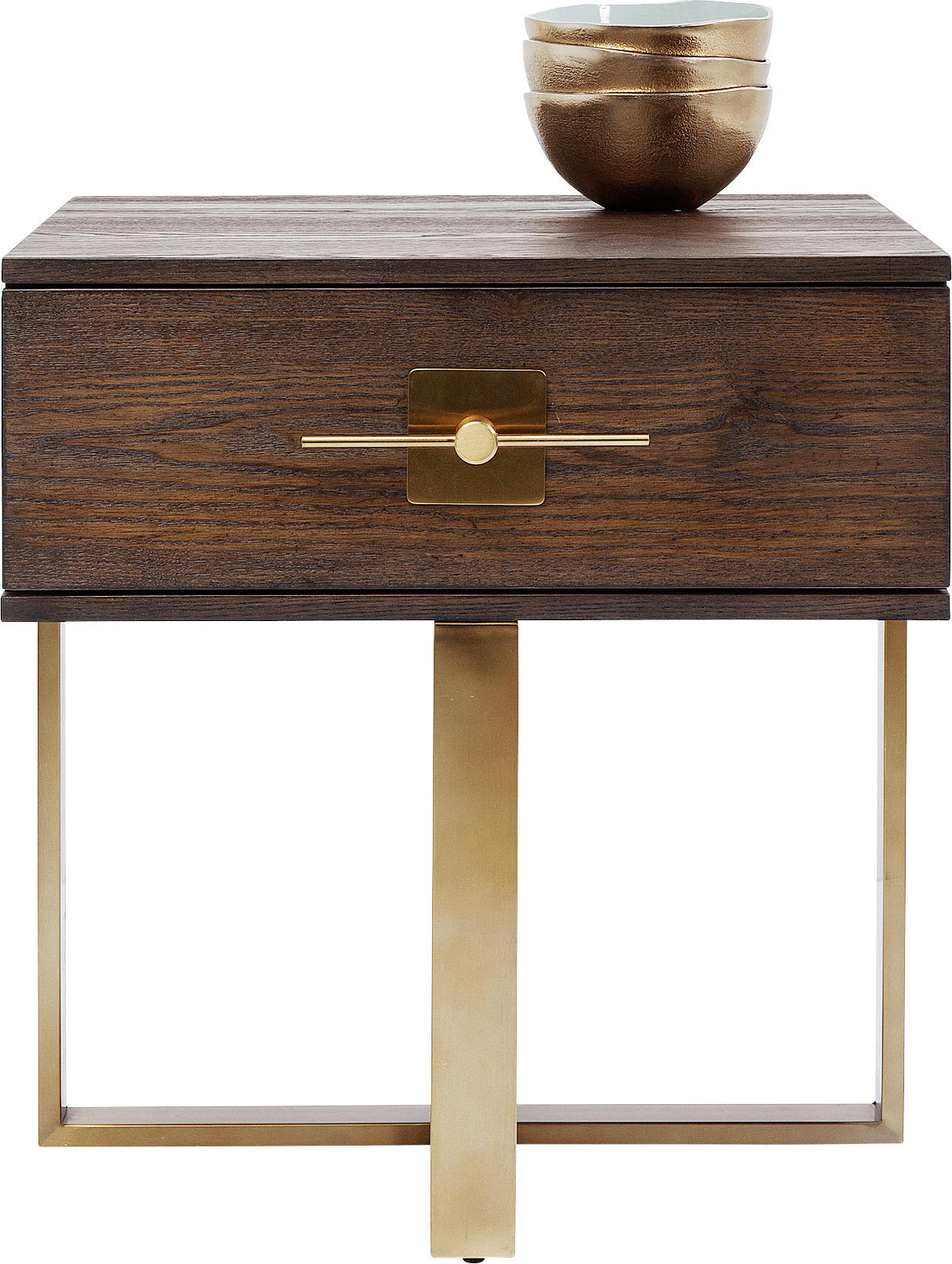 KOMMODE 55/60/55 cm furniert  - Messingfarben/Braun, Trend, Metall (55/60/55cm) - Kare-Design