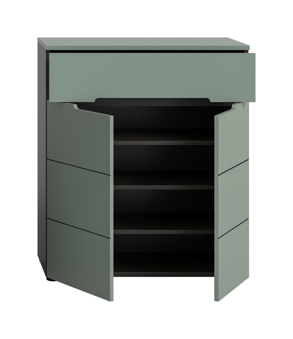 SKRINKA NA TOPÁNKY, 80/94/37 cm - čierna, Design, kompozitné drevo/plast (80/94/37cm) - Livetastic