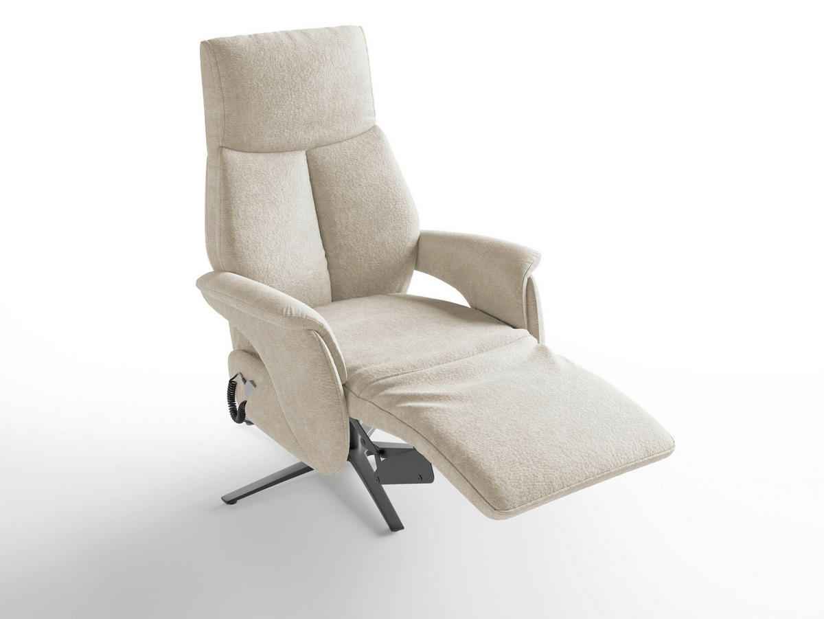 RELAXSESSEL Textil Silberfarben  - Silberfarben/Schwarz, Basics, Textil/Metall (75/110/85cm) - Sit & More