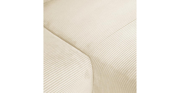 ECKSOFA Naturfarben Cord Rückenkissen, Schlaffunktion, Rücken echt, Stauraum, Liegefläche im Originalstoff  - Schwarz/Naturfarben, KONVENTIONELL, Kunststoff/Textil (266/180cm) - Carryhome