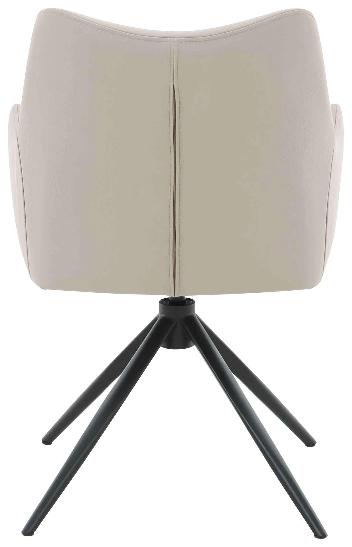 NASLANJAČ, kovina, usnje črna, bež  - črna/bež, Design, kovina/usnje (57/86,5/61,5cm) - Novel