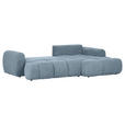 ECKSOFA Blau Flachgewebe  - Blau/Schwarz, KONVENTIONELL, Kunststoff/Textil (274/174cm) - Carryhome