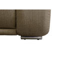 ECKSOFA Braun Struktur  - Chromfarben/Braun, KONVENTIONELL, Textil/Metall (280/310cm) - Carryhome