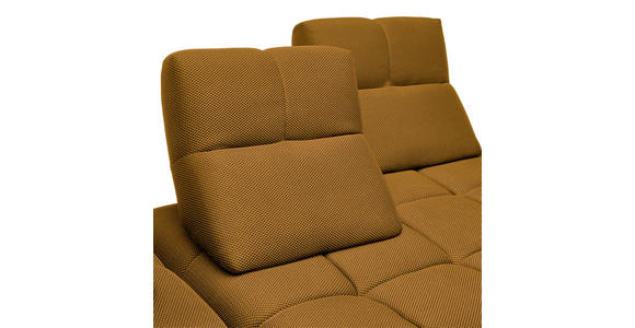 ECKSOFA in Struktur Senfgelb 233/313 cm - Senfgelb/Schwarz, Design, Kunststoff/Textil (233/313cm) - Emilio Belluti