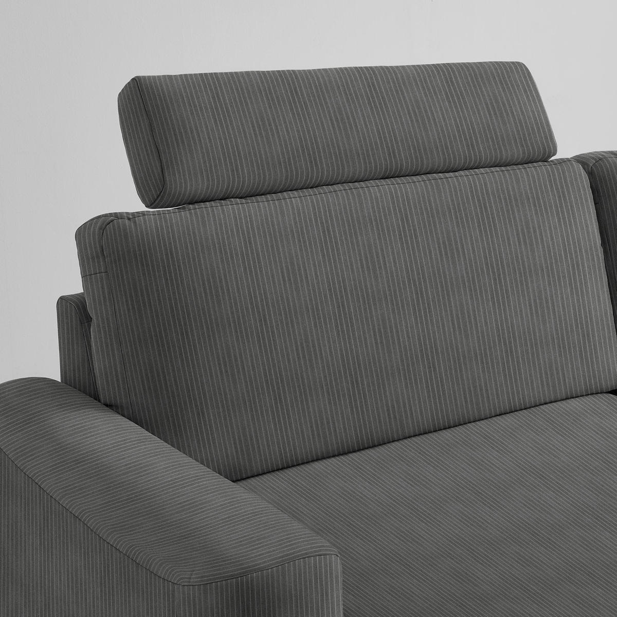 KOPFSTÜTZE Chenille, Cord  - Graphitfarben, Konventionell, Textil (84/21/21cm) - MID.YOU