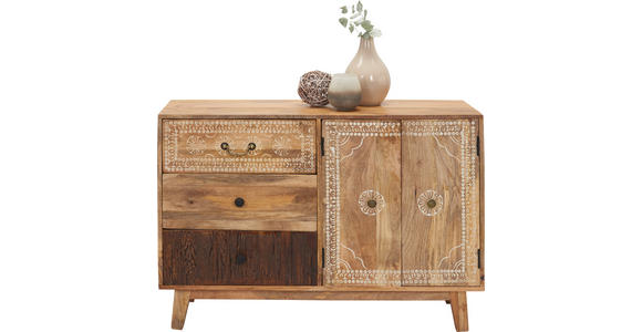 KOMMODE  in 115/80/35 cm  - Naturfarben/Braun, Trend, Holz/Metall (115/80/35cm) - Landscape
