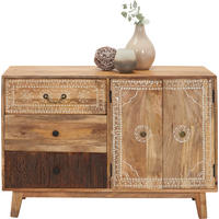 KOMMODE  in 115/80/35 cm  - Braun/Nickelfarben, Trend, Holz/Metall (115/80/35cm) - Landscape