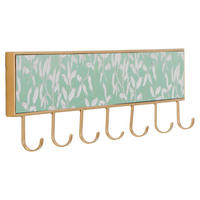HAKENLEISTE  in Grün, Goldfarben  - Goldfarben/Grün, Design, Holzwerkstoff/Metall (80/20/5cm) - MID.YOU
