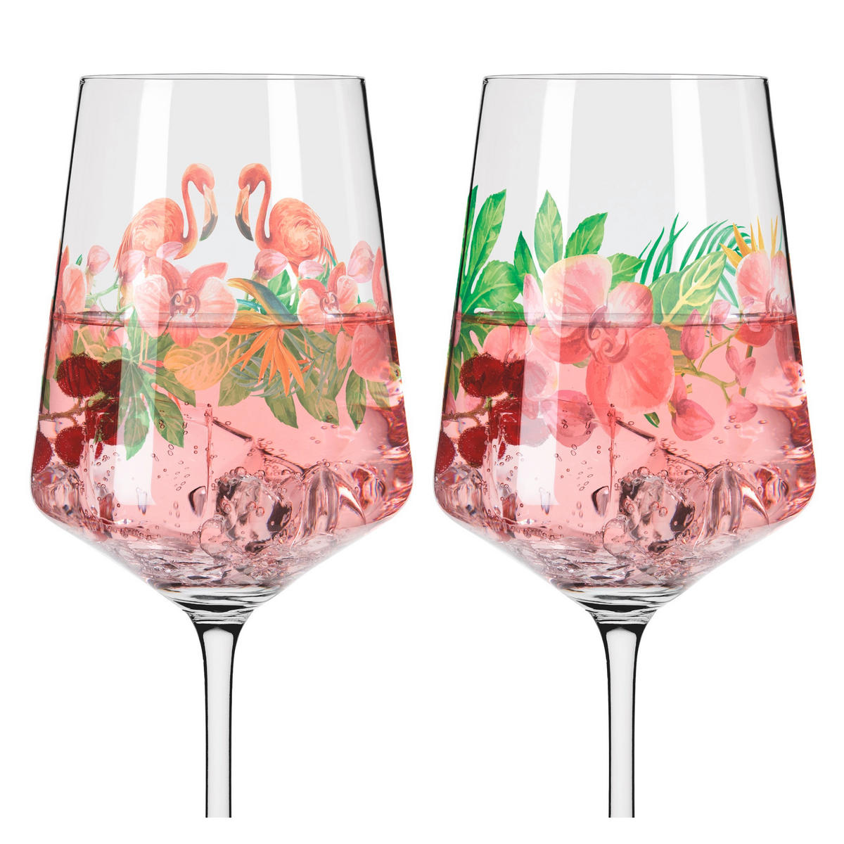 SPRITZERGLAS 544 ml 2-teilig  - Rosa/Grün, LIFESTYLE, Glas (20,3/26,6/10,1cm) - Ritzenhoff