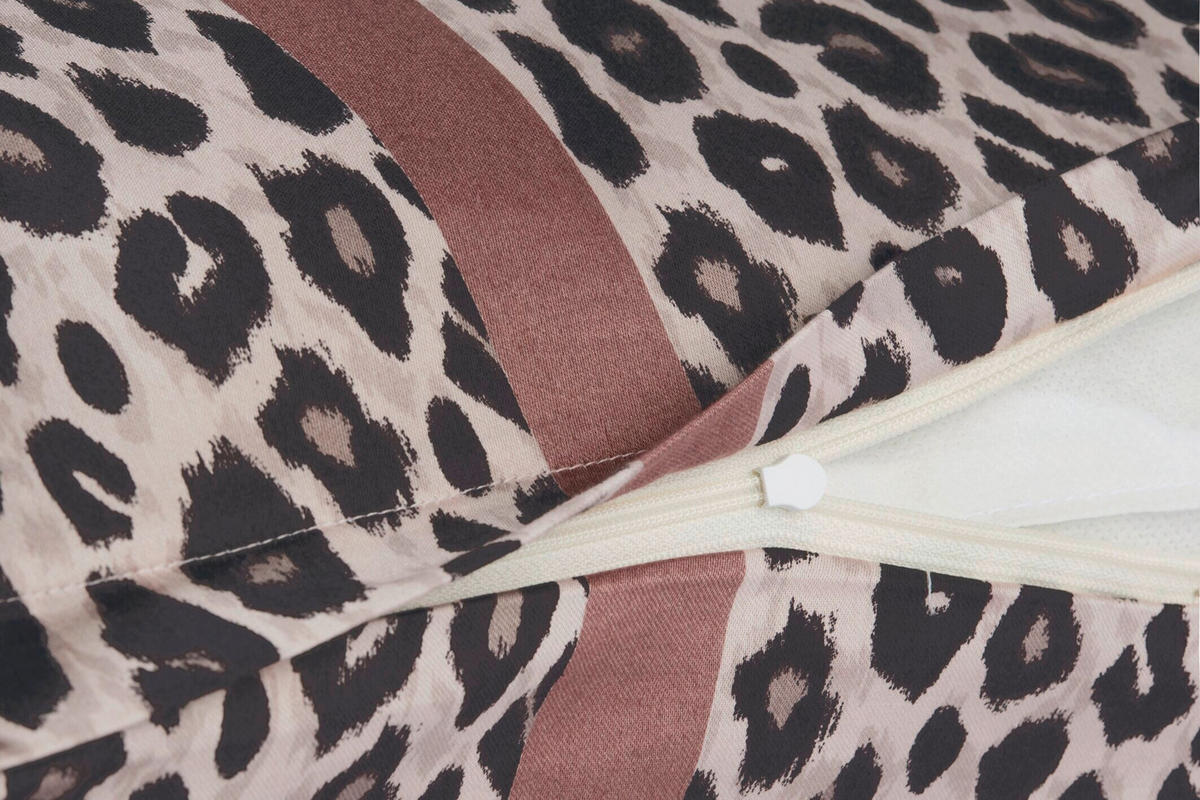 BETTWÄSCHE Leo Stripe Makosatin 155/220 cm  - Taupe, Design, Textil (155/220cm) - Joop!