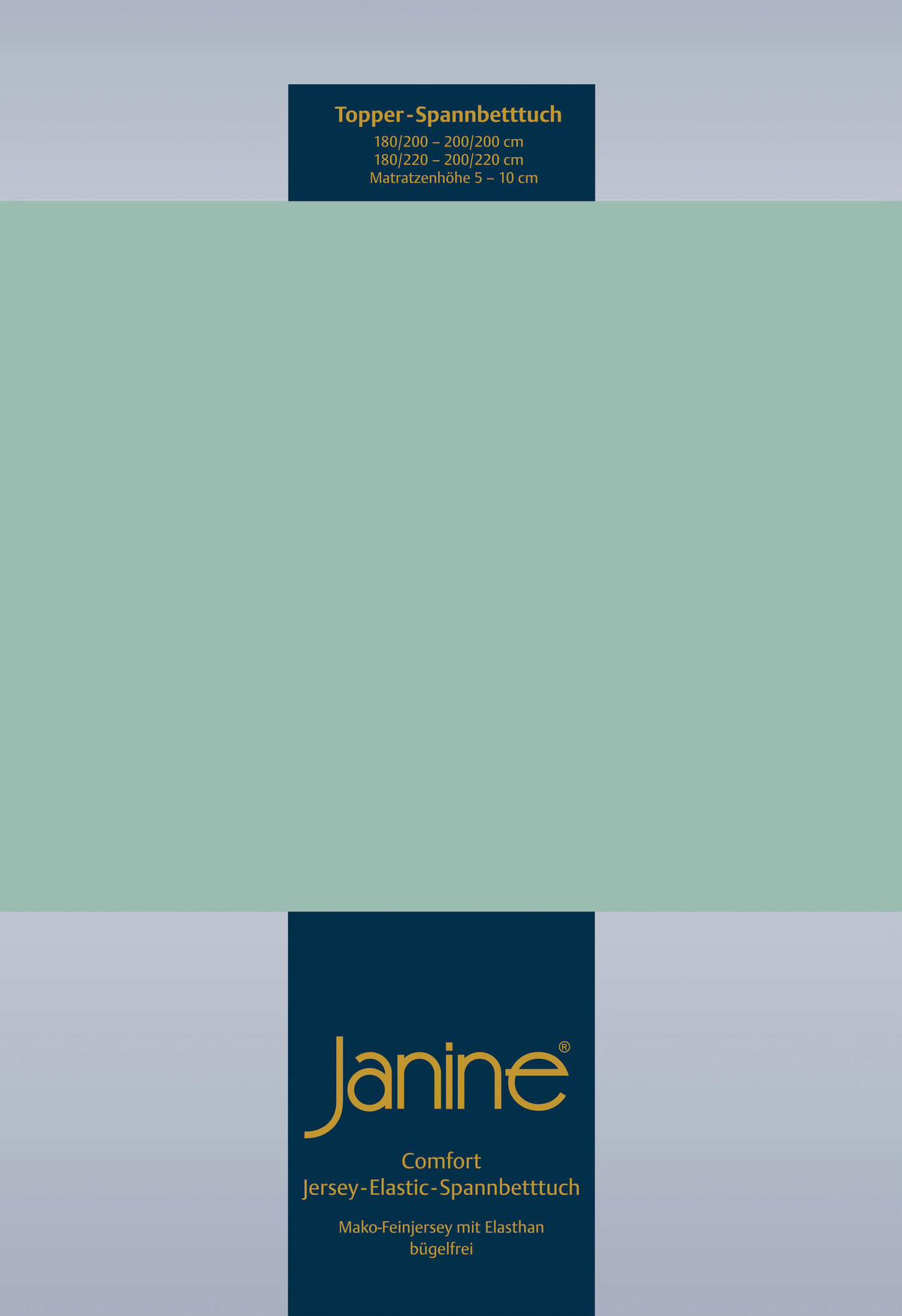 TOPPER-SPANNBETTTUCH Jersey  - Grün, Basics, Textil (150/200/10cm) - Janine