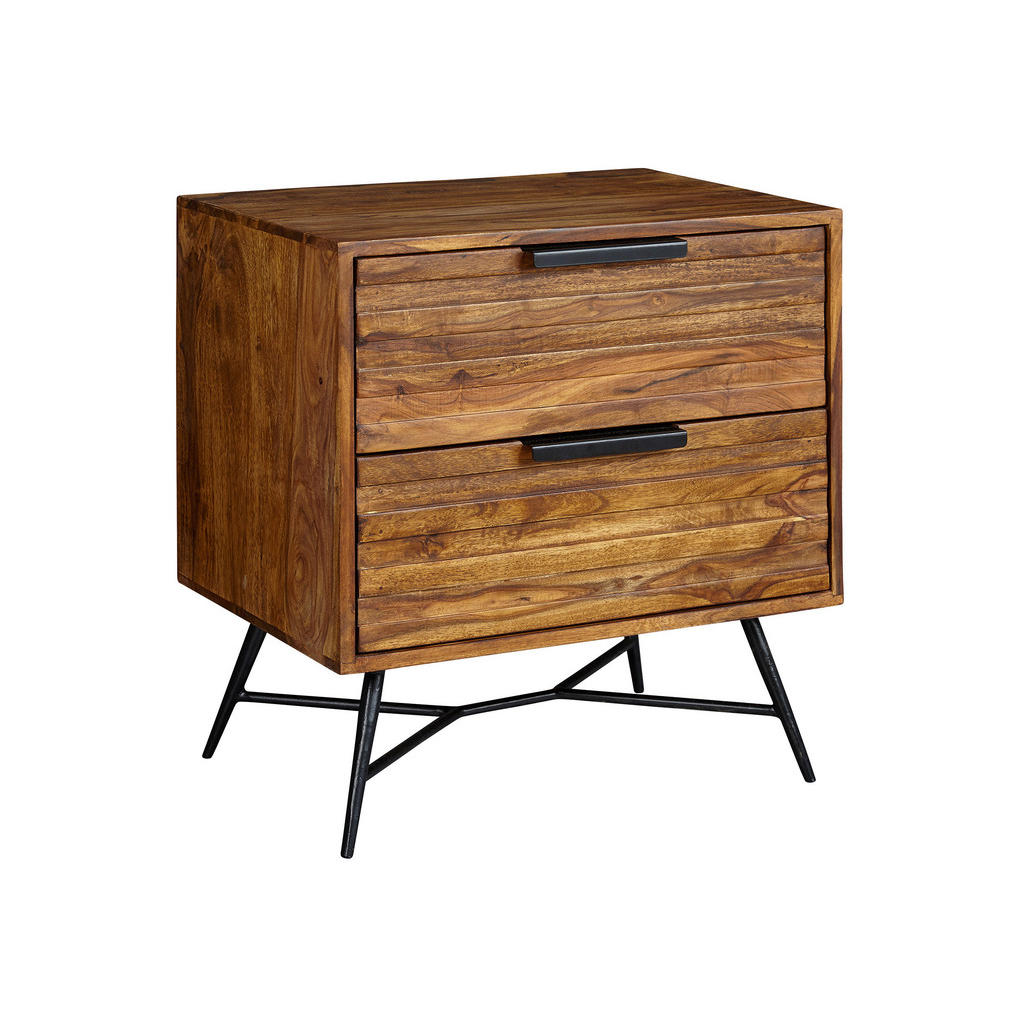 Nachtkästchen Sheesham Massiv H: 60 cm Nishan