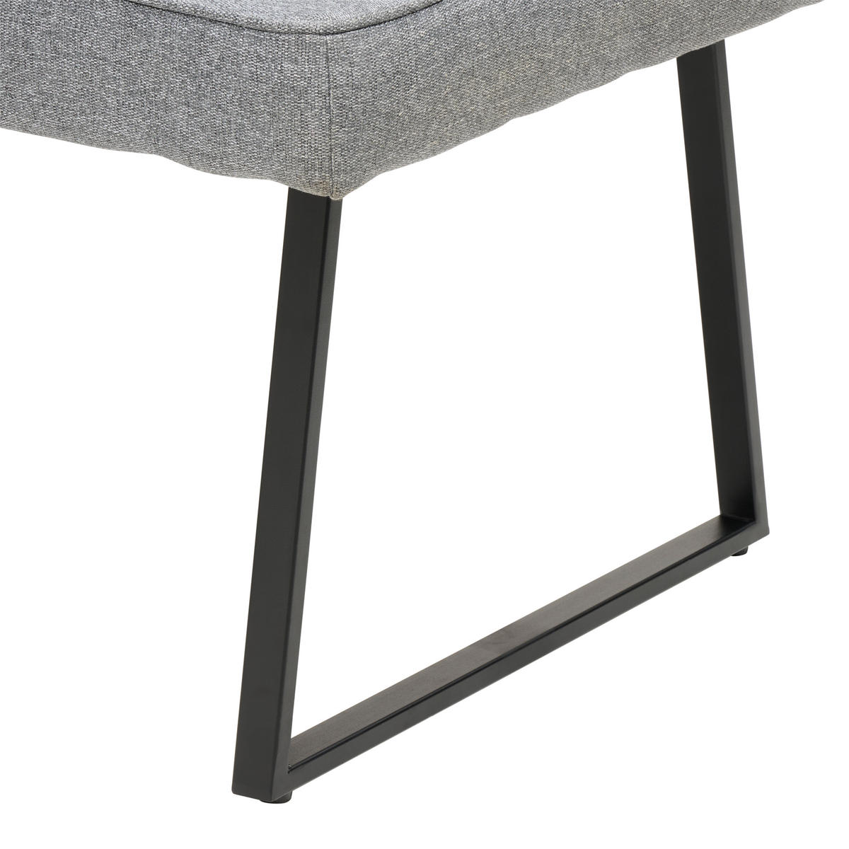 ECKBANK 155/205 cm Mikrofaser, Leinenoptik Dunkelgrau Pappel Sperrholz   - Dunkelgrau/Schwarz, KONVENTIONELL, Holz/Textil (155/205cm) - MID.YOU