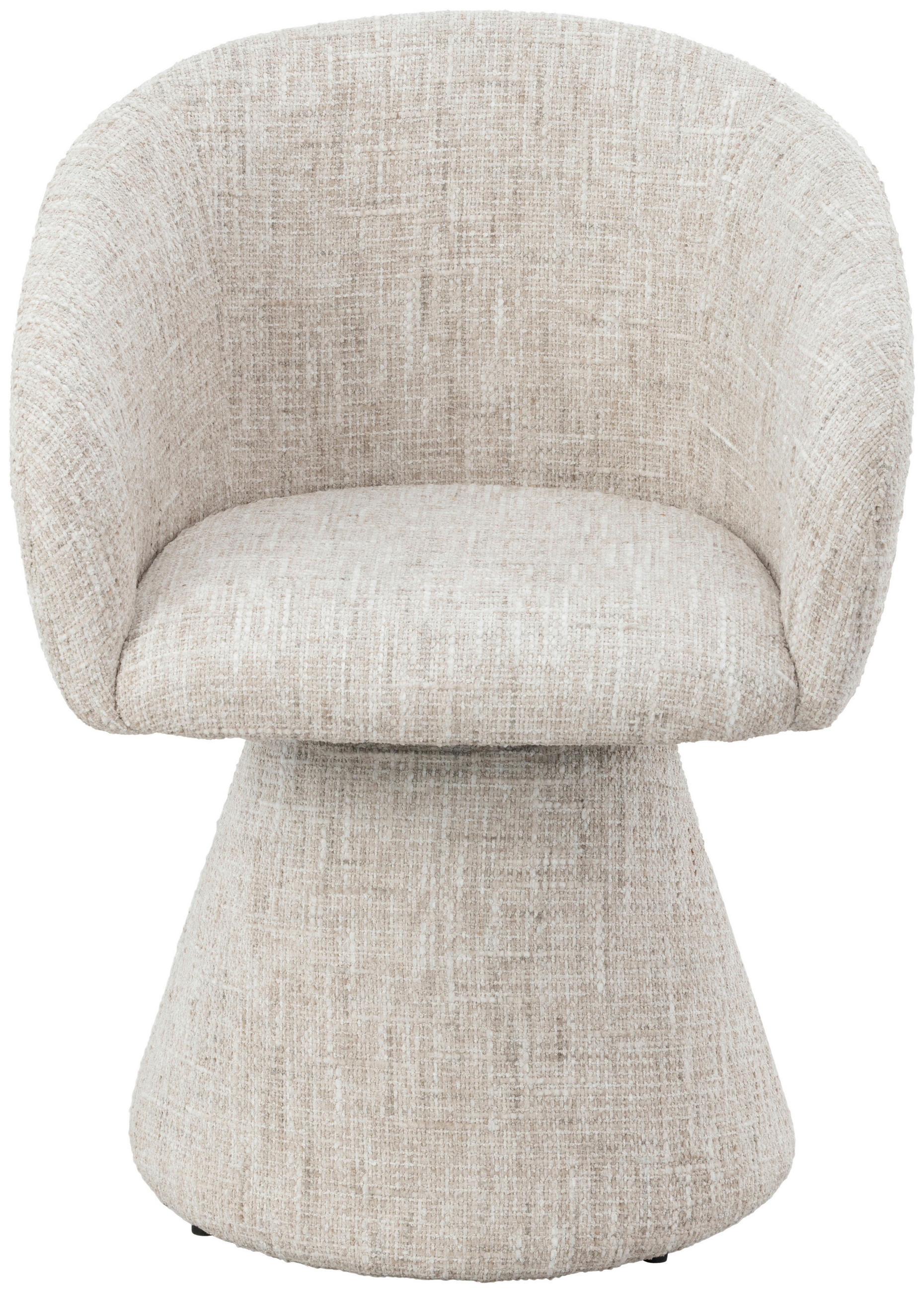 ARMLEHNSTUHL  Sitzfläche 360° drehbar, inklusive Armlehnen Webstoff  Beige  - Beige, Design, Textil/Metall (59,5/80/60cm) - Milino