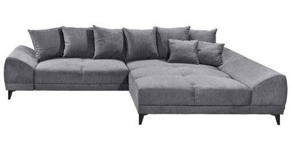 ECKSOFA Grau Webstoff  - Schwarz/Grau, KONVENTIONELL, Kunststoff/Textil (310/185cm) - Carryhome