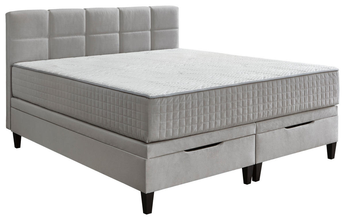 BOXBETT 180/200 cm  in Hellgrau  - Hellgrau, KONVENTIONELL, Textil (180/200cm) - Boxxx