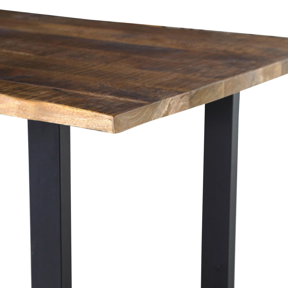 Masă din lemn, metal, 160/90/76 cm,   - maro/negru, Trend, lemn/metal (160/90/76cm) - Livetastic