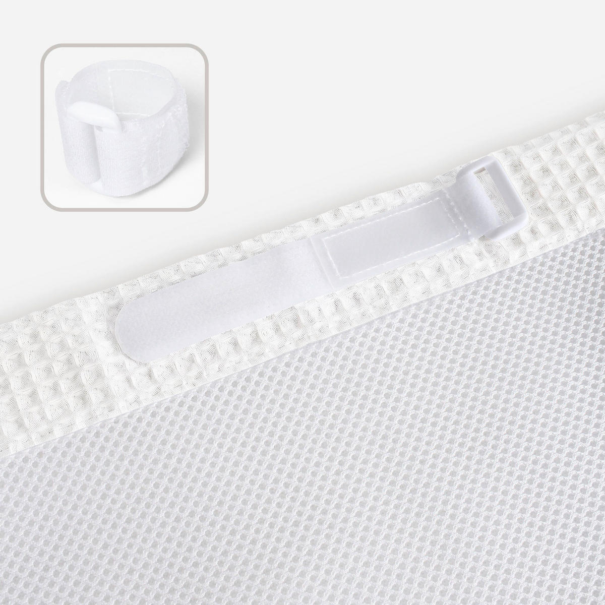NESTCHEN babybay Nestchen 3D Mesh  - Weiß, Basics, Naturmaterialien (200/24/2cm) - Tobi