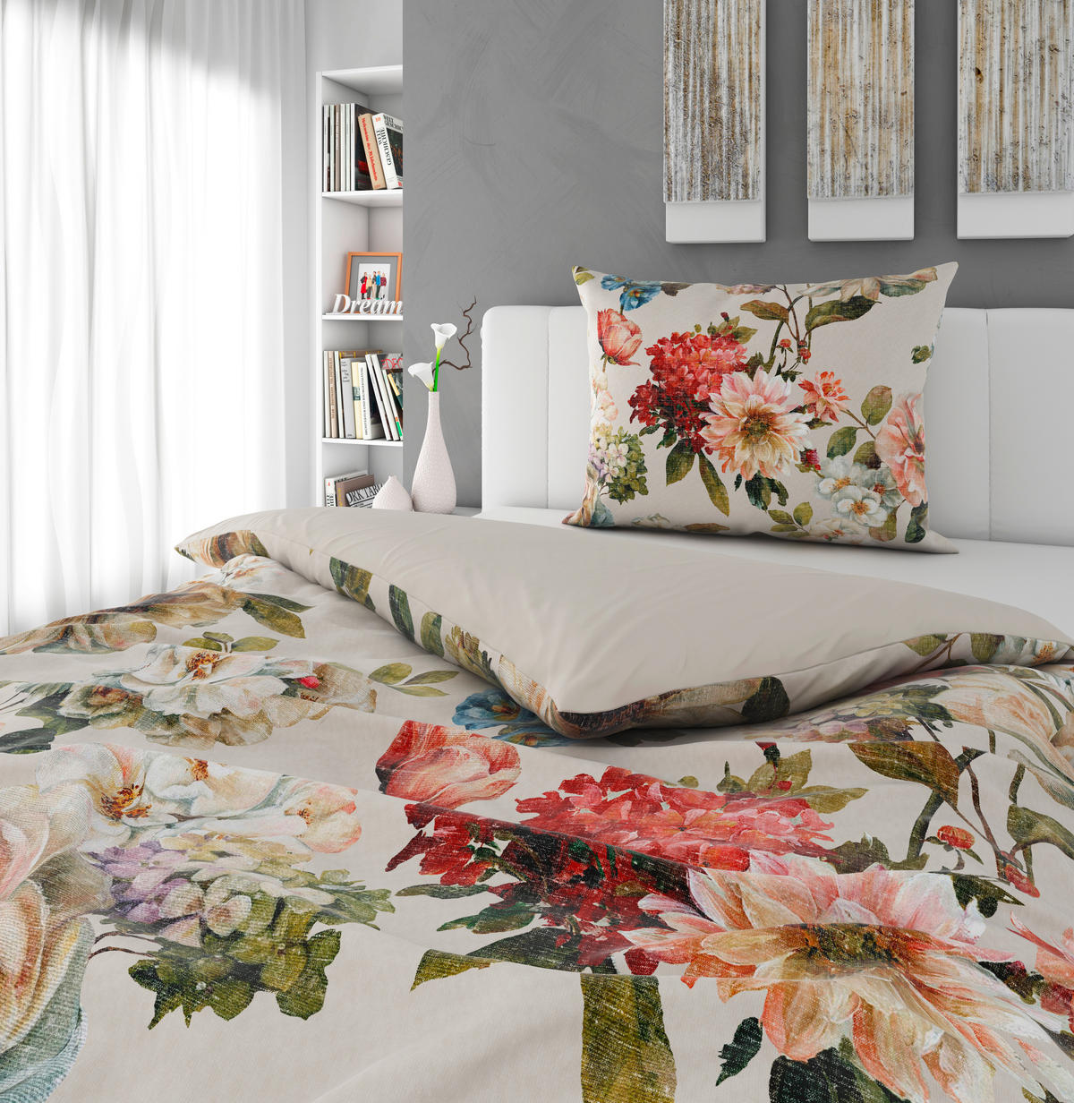 POSTELJINA SA DVA LICA WAVE 140/200 cm saten višebojna  - višebojna, Trendi, tekstil (140/200cm) - Esposa