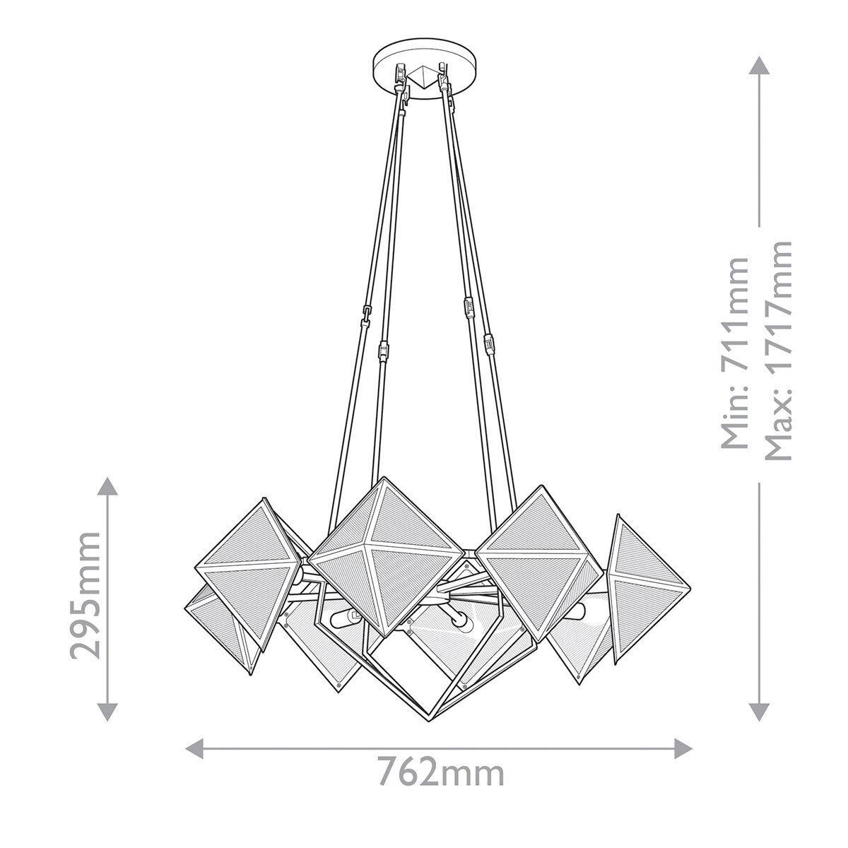 KRONLEUCHTER 29,5/76,2 cm   - Bronzefarben, KONVENTIONELL, Glas/Metall (29,5/76,2cm) - Elstead Lighting