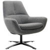 SESSEL in Bouclé Anthrazit  - Anthrazit/Schwarz, Modern, Textil/Metall (81/92/83cm) - Trendmanufaktur