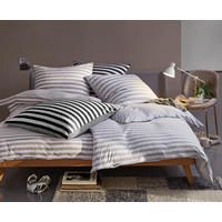 WENDEBETTWÄSCHE 2-teilig Jersey 135/200 cm  - Beige, KONVENTIONELL, Textil (135/200cm) - Bio:Vio
