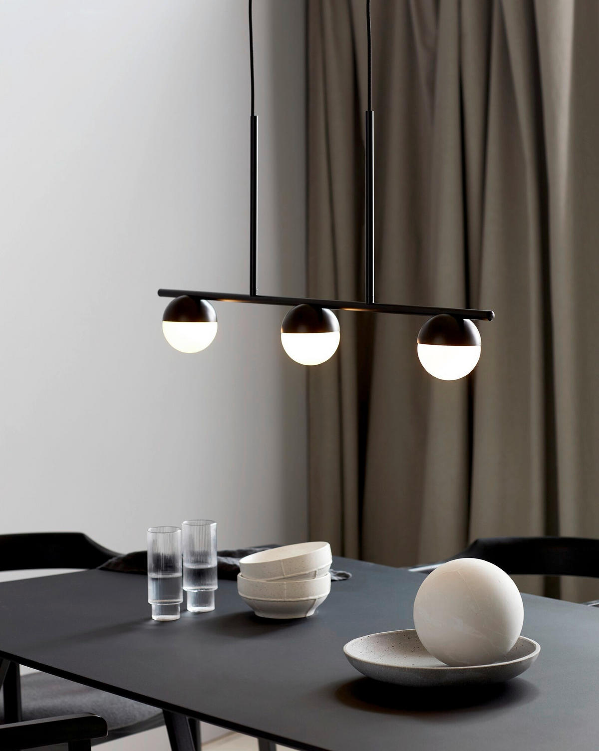PENDELLEUCHTE Contina 41/90/10 cm  - Schwarz, Design, Metall (41/90/10cm) - Nordlux
