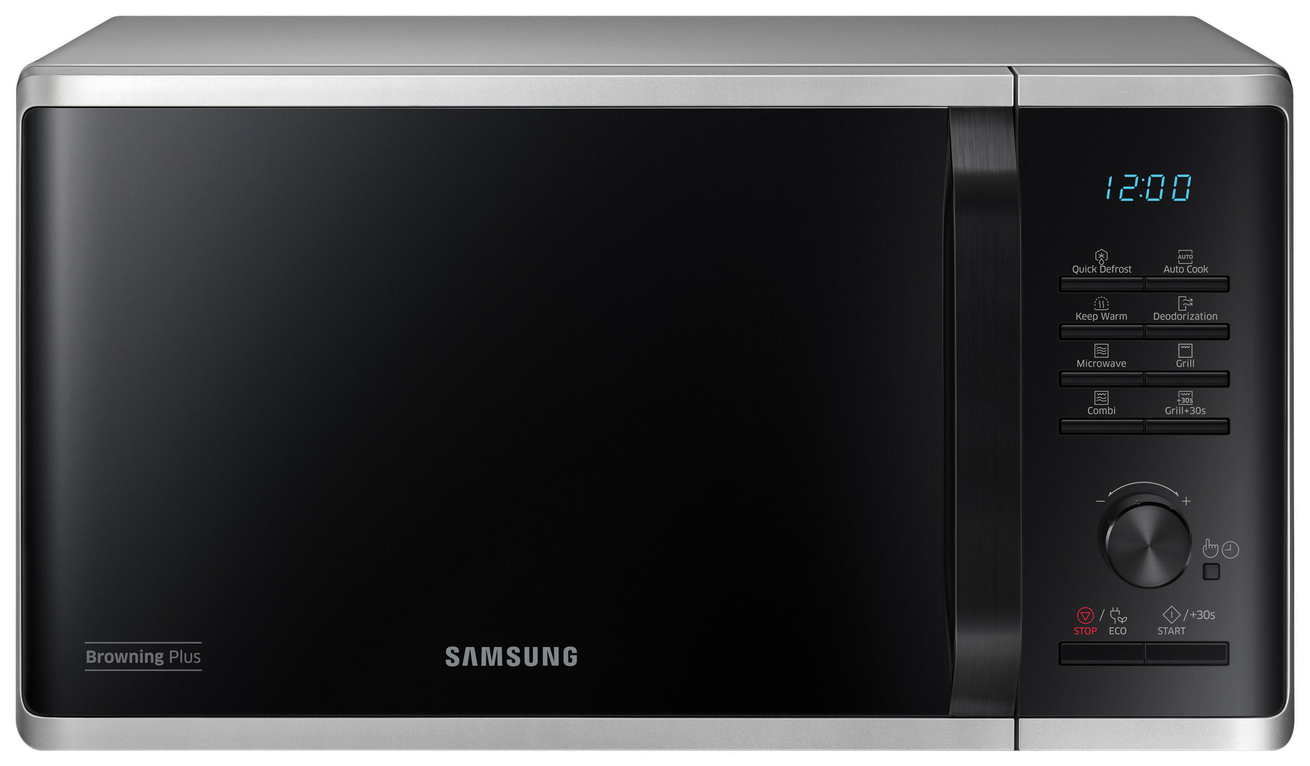 MIKROWELLE MG23K3515AS  - Silberfarben/Schwarz, Basics, Keramik/Kunststoff (49/27,5/39cm) - Samsung