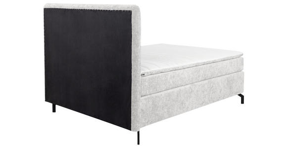 BOXSPRINGBETT 140/200 cm  in Hellgrau  - Hellgrau/Schwarz, Design, Textil/Metall (140/200cm) - Esposa