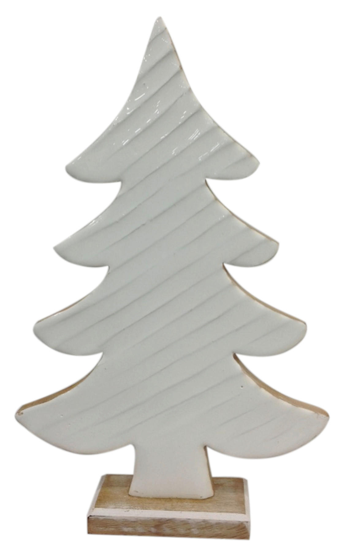 DEKOBAUM  - Braun/Weiß, LIFESTYLE, Holz (16,5/26,5/5cm) - X-Mas