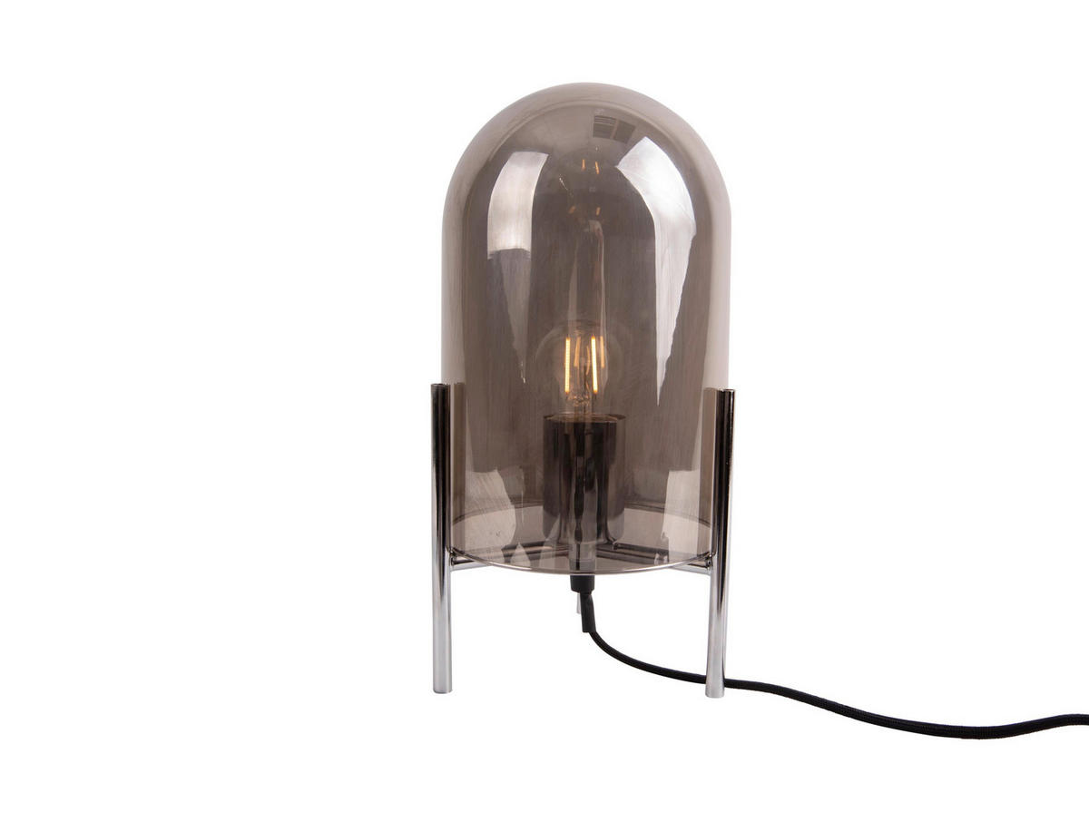 TISCHLEUCHTE 30/16/16 cm  - Grau, Trend, Glas/Metall (30/16/16cm) - Present Time