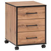 ROLLCONTAINER Eichefarben  - Eichefarben/Schwarz, KONVENTIONELL, Holzwerkstoff/Kunststoff (40,1/57/50cm) - MID.YOU