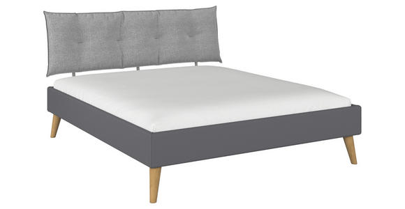 BETT 180/200 cm  in Grau  - Wildeiche/Grau, Design, Holz/Holzwerkstoff (180/200cm) - Carryhome