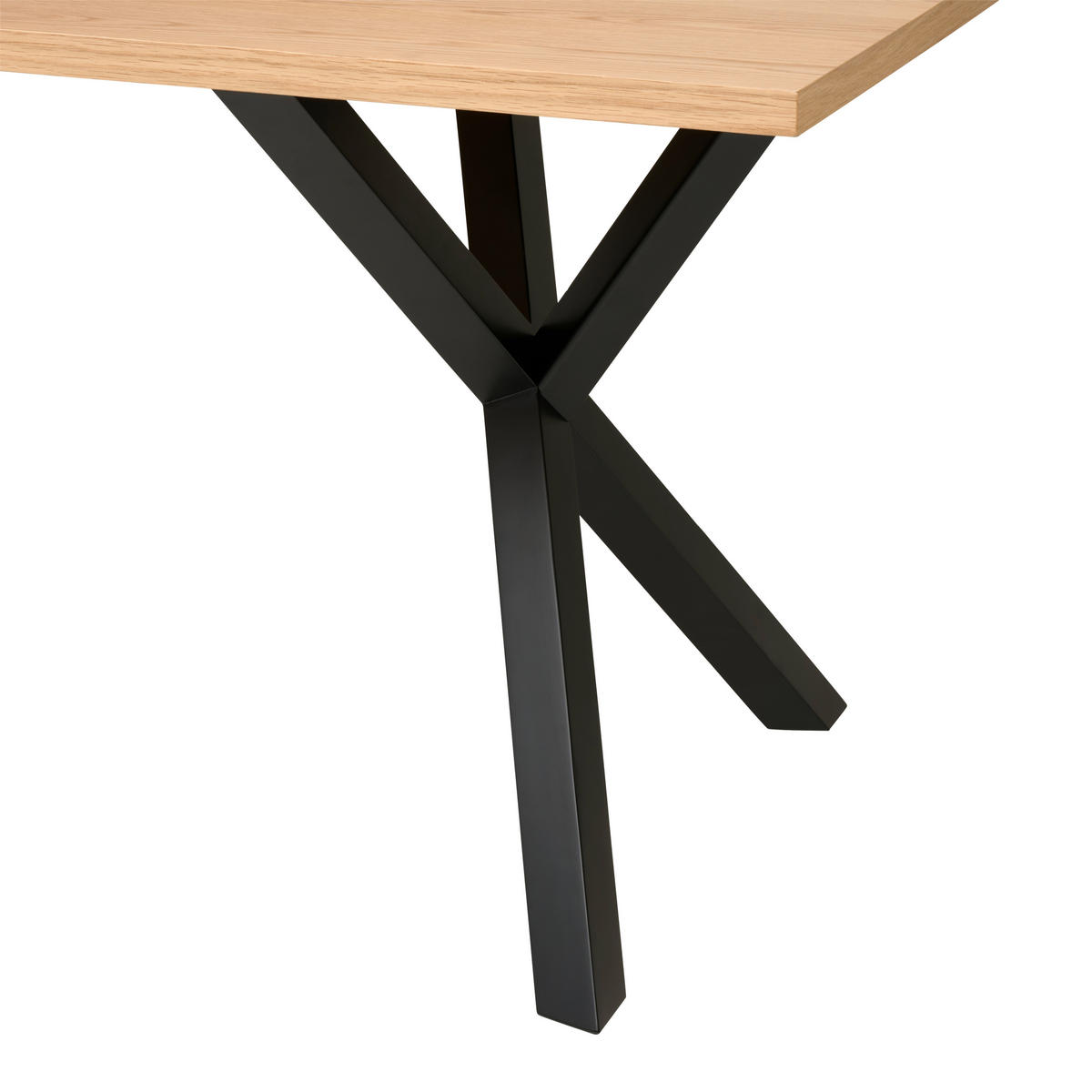 ESSTISCH in Holz  - Eichefarben/Schwarz, Basics, Holz (140/76/80cm) - Livetastic