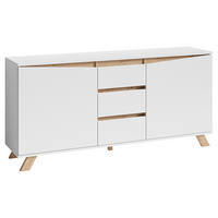 SIDEBOARD Valentin  in 160/76/38 cm  - Weiß/Eiche Artisan, MODERN, Holzwerkstoff (160/76/38cm) - MID.YOU