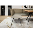 ECKBANK 225/165 cm  in Graubraun  - Graubraun/Schwarz, Design, Textil/Metall (225/165cm) - Moderano