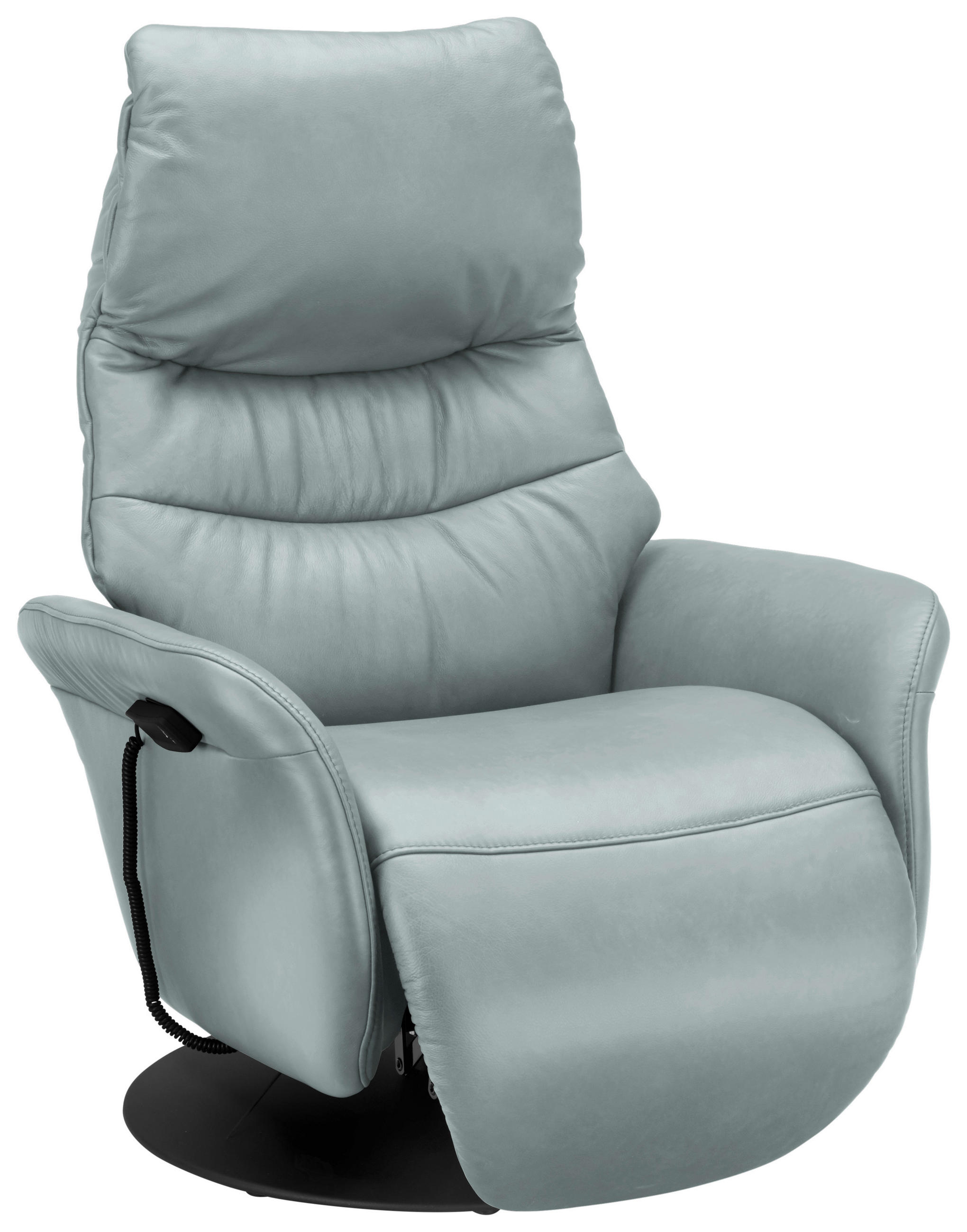 RELAXSESSEL in Leder Hellblau  - Anthrazit/Hellblau, Design, Leder/Metall (78/111/85cm) - Himolla Komfortklass