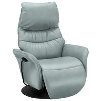 RELAXSESSEL in Leder Hellblau  - Anthrazit/Hellblau, Design, Leder/Metall (78/111/85cm) - Himolla Komfortklass