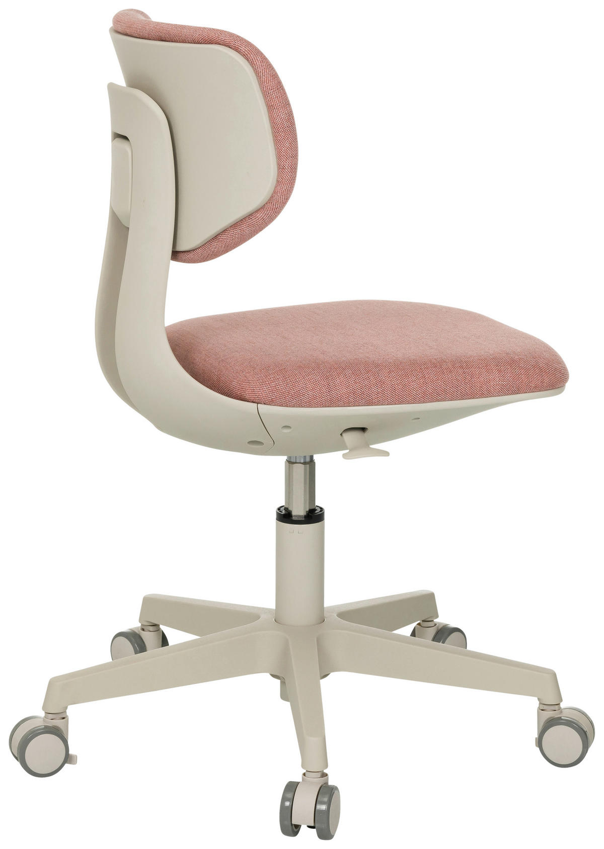 JUGENDDREHSTUHL Struktur Rosa  - Creme/Rosa, MODERN, Kunststoff/Textil (52/70 - 79/52cm) - MID.YOU