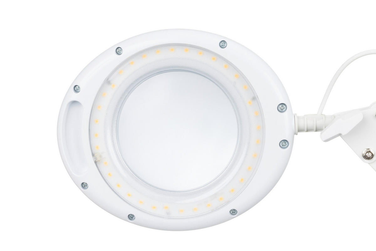 LAMPA NA PÍSACÍ STÔL, 60/15,8/33 cm - biela, Basics, kov/plast (60/15,8/33cm) - Novel