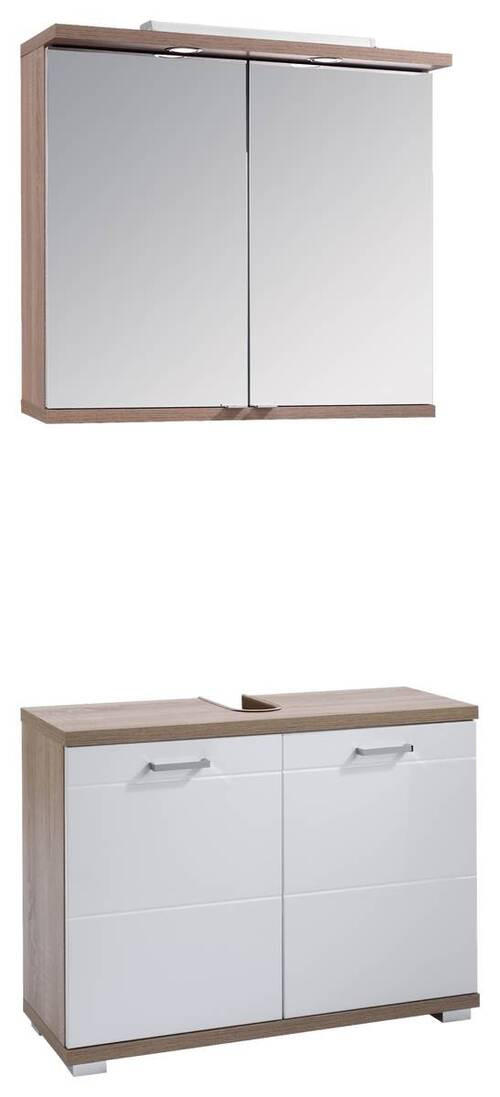 WASCHBECKENUNTERSCHRANK 80/59/31,5 cm  - Chromfarben/Weiß, LIFESTYLE, Holzwerkstoff/Kunststoff (80/59/31,5cm) - MID.YOU