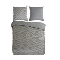 BETTWÄSCHE Zigzag Mikrofaser 200/200 cm  - Grau, Basics, Textil (200/200cm)
