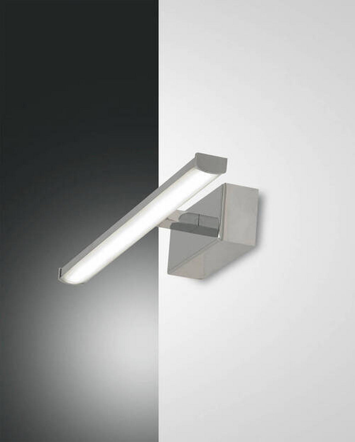BADEZIMMER-WANDLEUCHTE Nala 30/9/4,5 cm   - Chromfarben, Basics, Kunststoff/Metall (30/9/4,5cm) - Fabas Luce