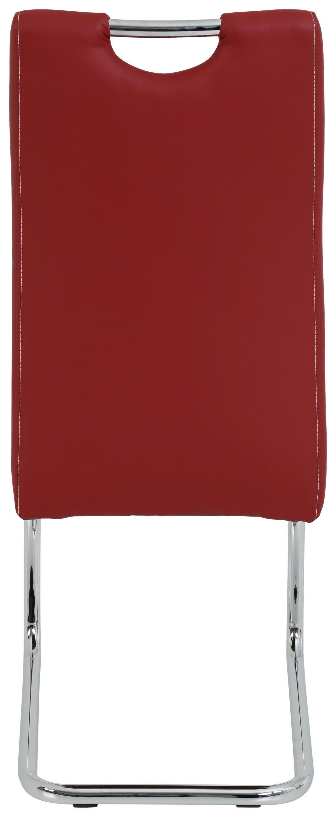 SCHWINGSTUHL  in Lederlook  - Chromfarben/Bordeaux, Design, Textil/Metall (43/98/59cm) - Carryhome