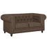 CHESTERFIELD-SOFA in Textil Dunkelbraun - Wengefarben/Dunkelbraun, LIFESTYLE, Holz/Textil (174/78/96cm) - Carryhome CHESTERFIELD-SOFA in Textil Dunkelbraun - Wengefarben/Dunkelbraun, LIFESTYLE, Holz/Textil (174/78/96cm) - Carryhome