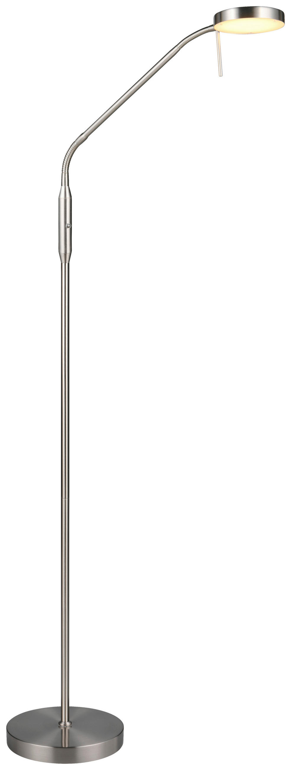 AKKU-STEHLEUCHTE    - Nickelfarben, KONVENTIONELL, Metall (160,5/22/51cm)