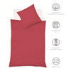BETTWÄSCHE Provence Leinenoptik 135/200 cm  - Rot, Basics, Textil (135/200cm) - Fleuresse